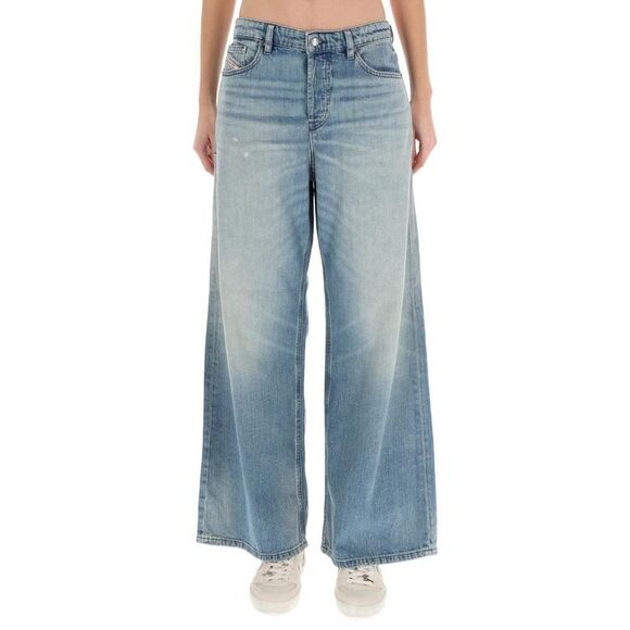 DIESEL Pants - DIESEL Women's High-Rise Wide-Leg Denim Jeans Women LIGHT BLUE Pants